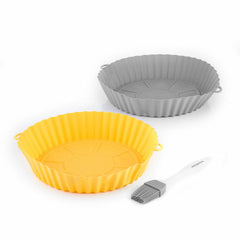 InnovaGoods Silicone Baskets With Brush For Air Fryers Mollicon 2 Units |  V0103786