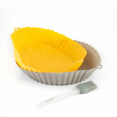 InnovaGoods Silicone Baskets With Brush For Air Fryers Mollicon 2 Units |  V0103786
