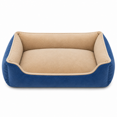 Cat Bed Large 60cm Blue & Beige | CT-BD-L-BL-BG-60