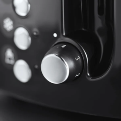 Russell Hobbs Textures Plus 2-Slice Toaster 850W Black | 22601-56