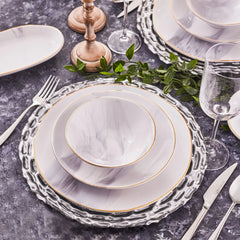 Karaca Ria - 39-Piece Stoneware Dinner Set - 12 People - Grey | 153.03.08.0624