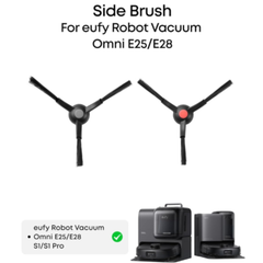 Eufy Side Brushes for S/E Series Vacuum Cleaners Compatible with E25/ E28/S1 Pro/S1 - 2 Pairs | T29B8011