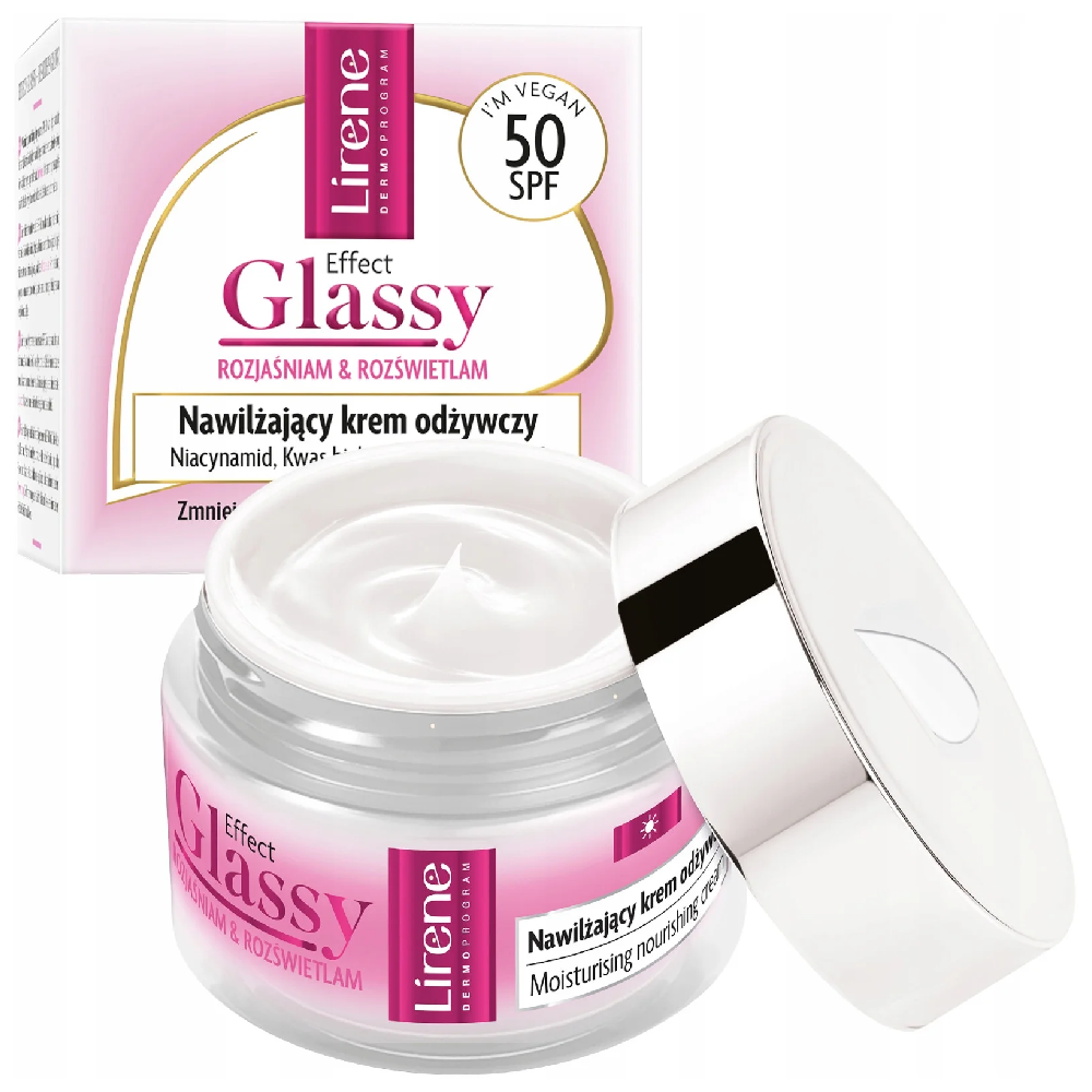 Lirene Effect Glassy Moisturizing Nourishing Cream SPF50 - 50 ml