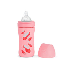 Twistshake Anti-colic Glass bottle 260mL Pastel Pink | 78582