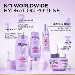 L'Oréal Paris Elvive Hyaluron Plump 2% Moisture Plump Serum with Hyaluronic Acid for Dehydrated Hair