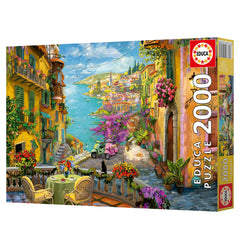 Educa 20258 - Mediterranean Village & Seaside Terrace 2000-Piece Jigsaw Puzzle | 20258