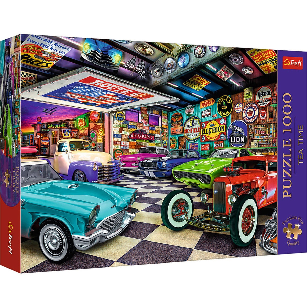 Trefl Premium Plus Quality - Tea Time: Car Collector’s Garage – 1000 Pieces | 10845