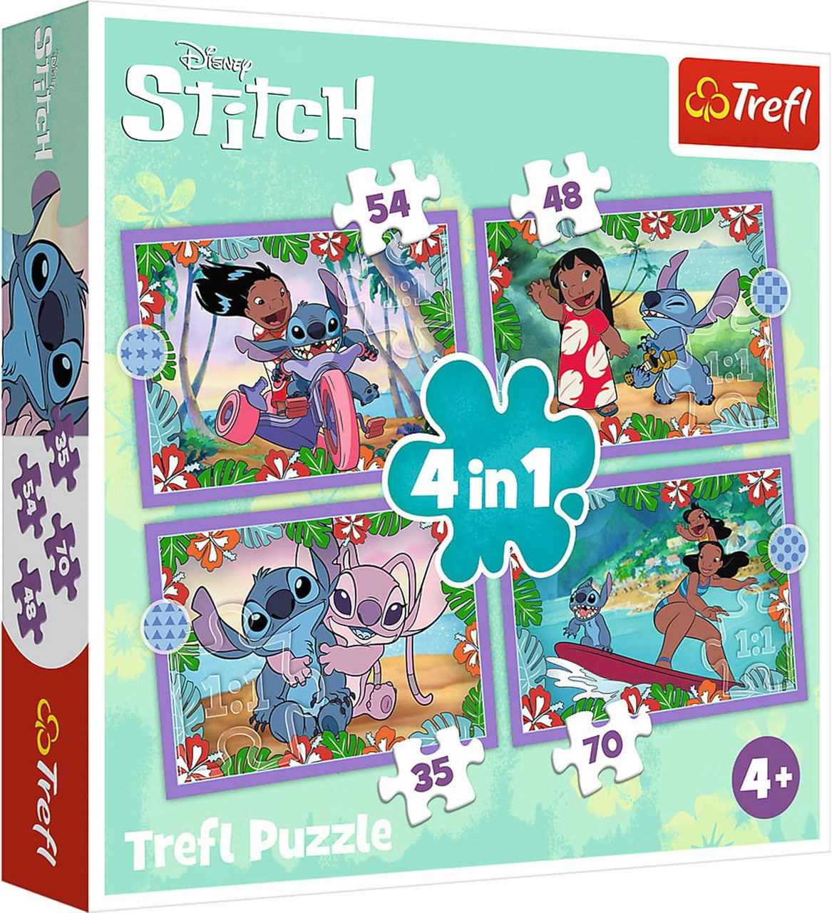 Trefl 4‑in‑1 “Crazy Day Lilo & Stitch” Puzzle | 34633