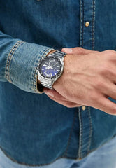 Casio Edifice Men Chronograph Watch - Silver Blue | EFV-600D-2AVUDF