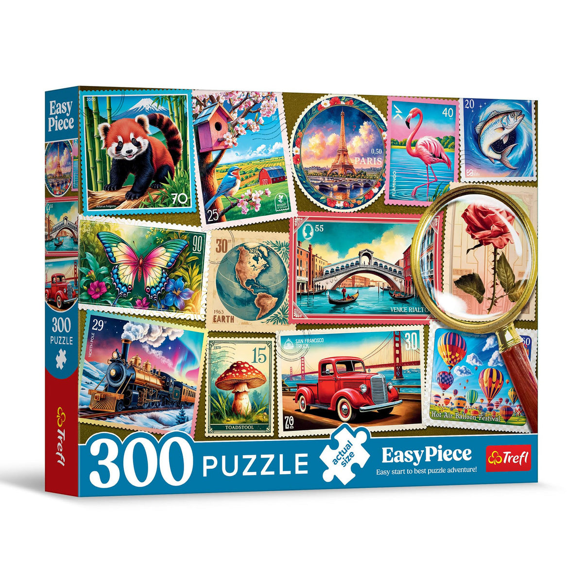 Trefl Puzzles - “300 EasyPiece” - Postage Stamps Puzzle | 23100