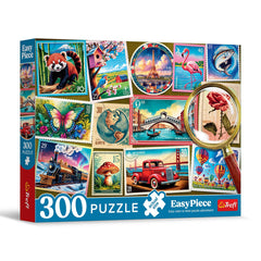 Trefl Puzzles - “300 EasyPiece” - Postage Stamps Puzzle | 23100