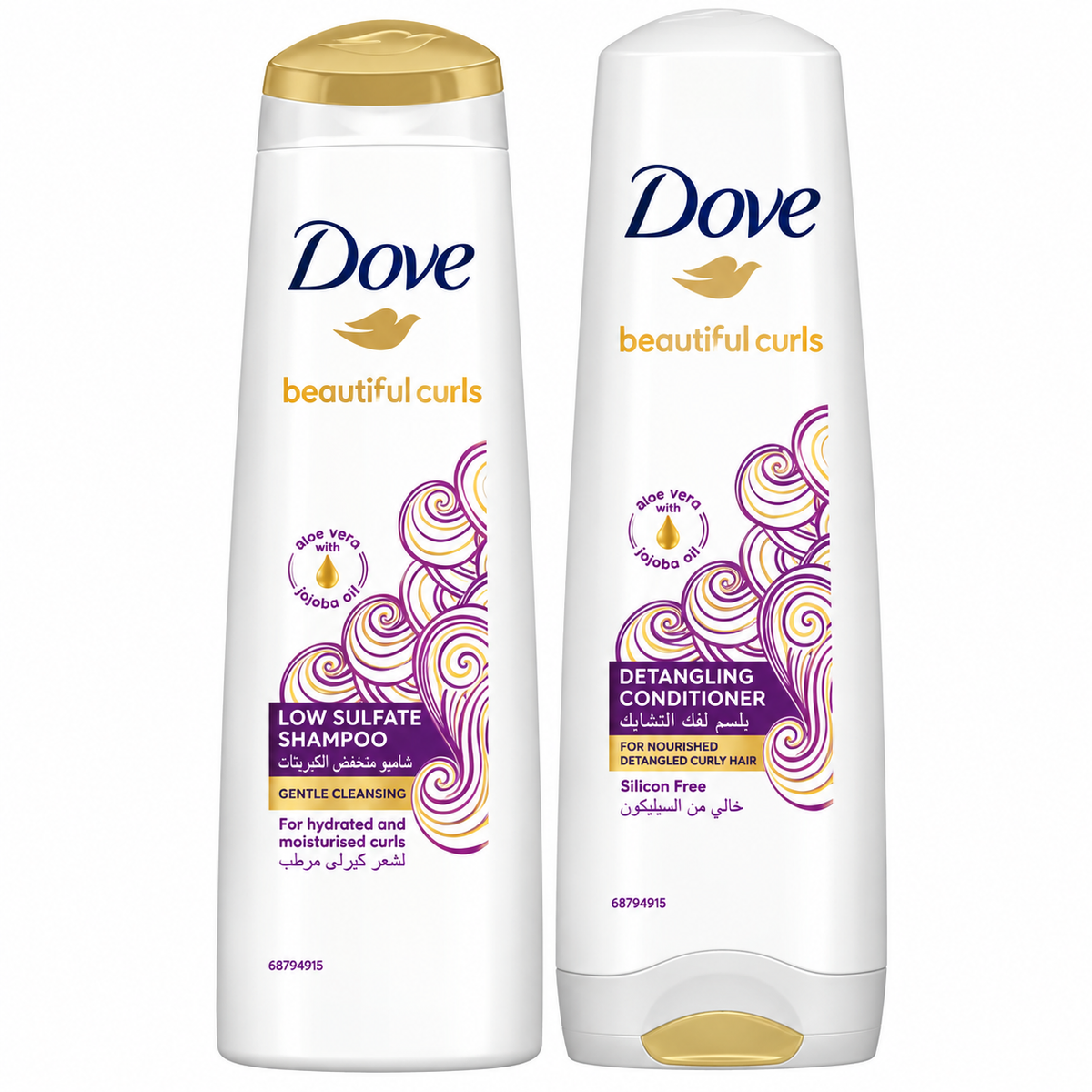 Dove Curls Detangling Shampoo 350ml + Conditioner 350ml | 296811