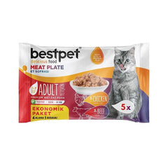 Bestpet Adult Meat Plate Ecopack 5x85g Pouch | P0047