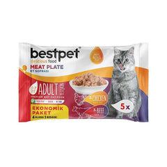 Bestpet Adult Meat Plate Ecopack 5x85g Pouch | P0047