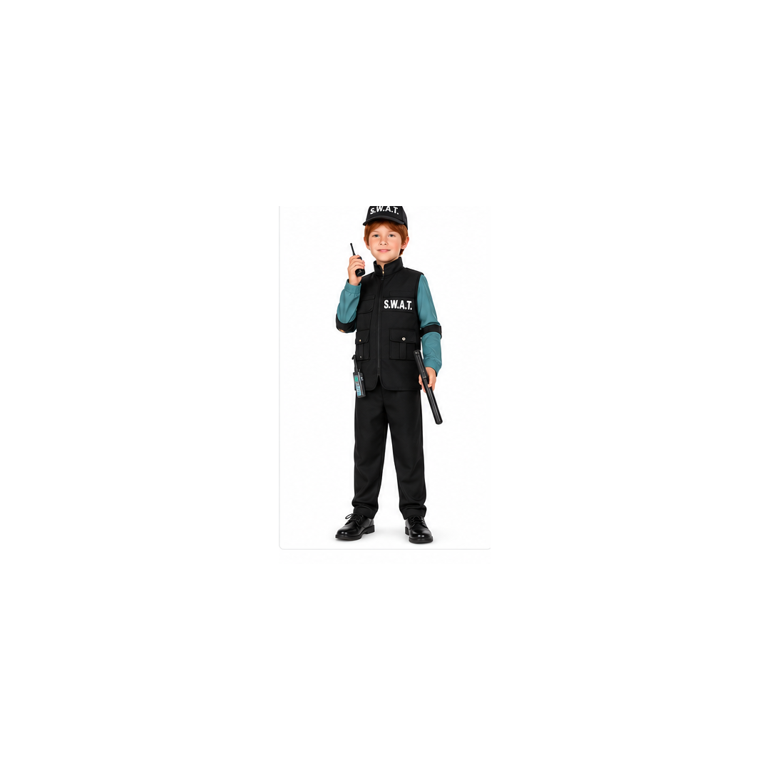 SWAT Commander Costume for Kids - Black | 95095
