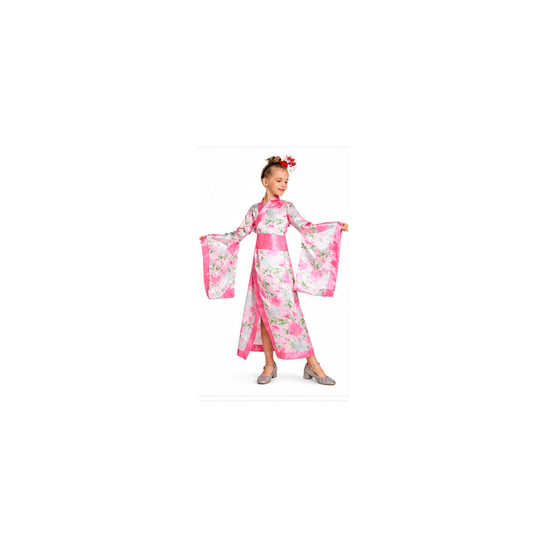 Pink Geisha Costume for Kids - Floral Dress | 95202