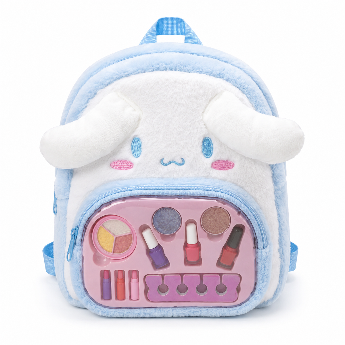 Copy of Black Mischievous Character Plush Backpack Pretend Makeup Set | ALHZB-4-Black