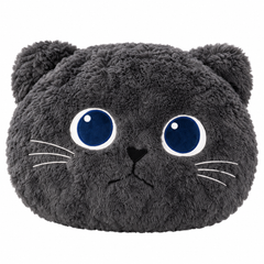Cute Cat Plush Pillow with Blanket - Dark Gray | Z311