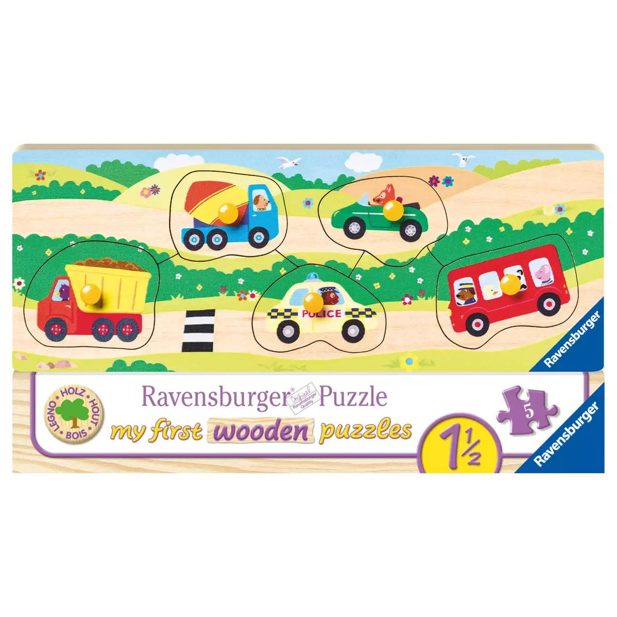 Ravensburger My First Wooden Puzzle First Vehicles | RV03236-5