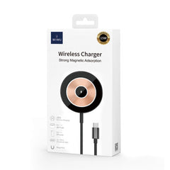 WIWU WI-W007 — 15W Qi Wireless Fast Charger with Magnetic Stand | Transparent Design | Black