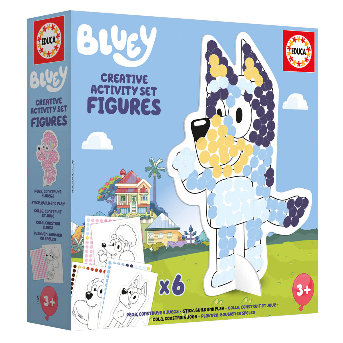 Educa 19885 - Bluey Creative Activity Set Figures (6 Sheets) | 19885
