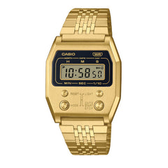Casio Digital Unisex Watch Gold Case, Gold Dial, Gold Stainless Steel Band | A1100G-5DF
