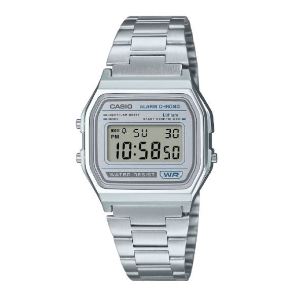 Casio Vintage Digital Unisex Metal Watch - Silver | A158WEA-7DF
