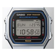 Casio Vintage Digital Unisex Watch Silver Case, Black Dial , Silver Stainless Steel Band | ABL-100WE-1ADF