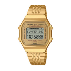 Casio Vintage Digital Unisex Watch Gold-Plated Case, Gold-Plated Dial , Gold-Plated Stainless Steel Band | ABL-100WEG-9ADF