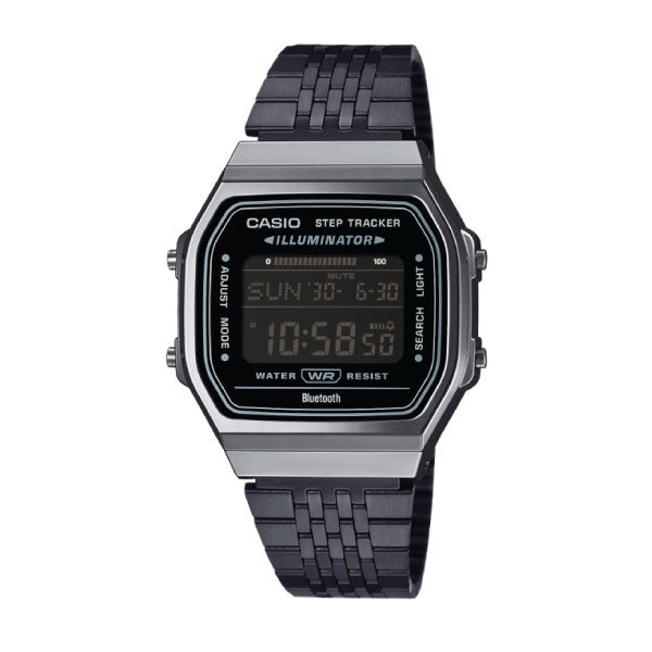 Casio Vintage Digital Unisex Watch Gunmetal Gray Case, Black Dial , Black Stainless Steel Band | ABL-100WEGG-1BDF