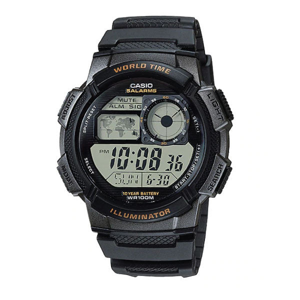 Casio Digital Watch – Black Case, Dial & Resin Strap | AE-1000W-1AVDF