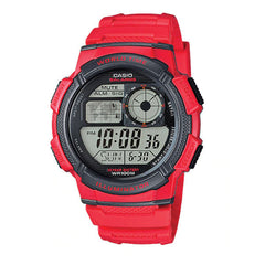 Casio Digital Men Watch Red Case, Black Dial , Red Resin Band | AE-1000W-4AVDF