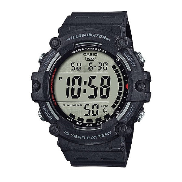 Casio Digital Watch – Black Case, Dial & Resin Strap | AE-1500WHX-1AVDF