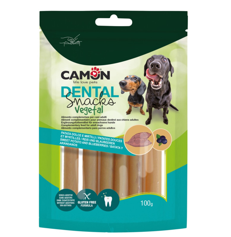 Camon Chew Sticks with Sweet Potatoes & Blueberries Dog Treats 100g | AE328