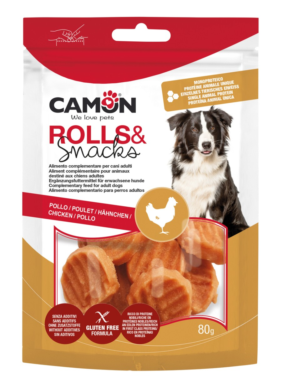Camon Grilled Chicken Coin Dog Treats 80g | AE409