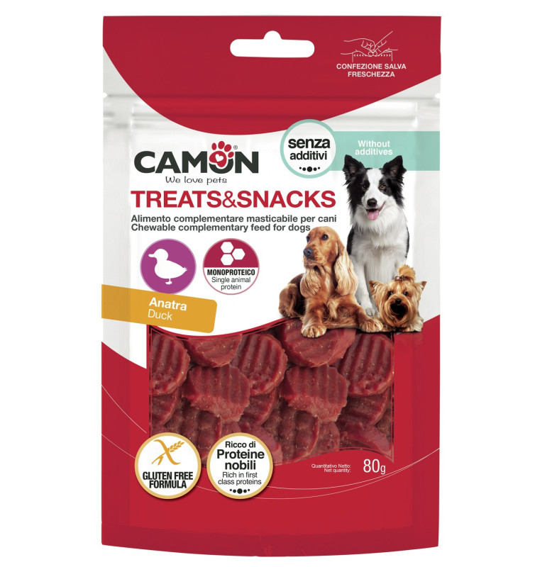 Camon Grilled Duck Coins Dog Treats 80g | AE509