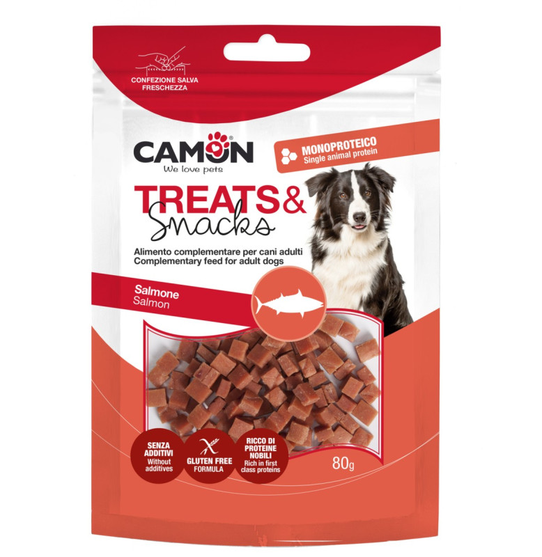 Camon Salmon Cubes Dog Treats 80g 12Pcs | AE805