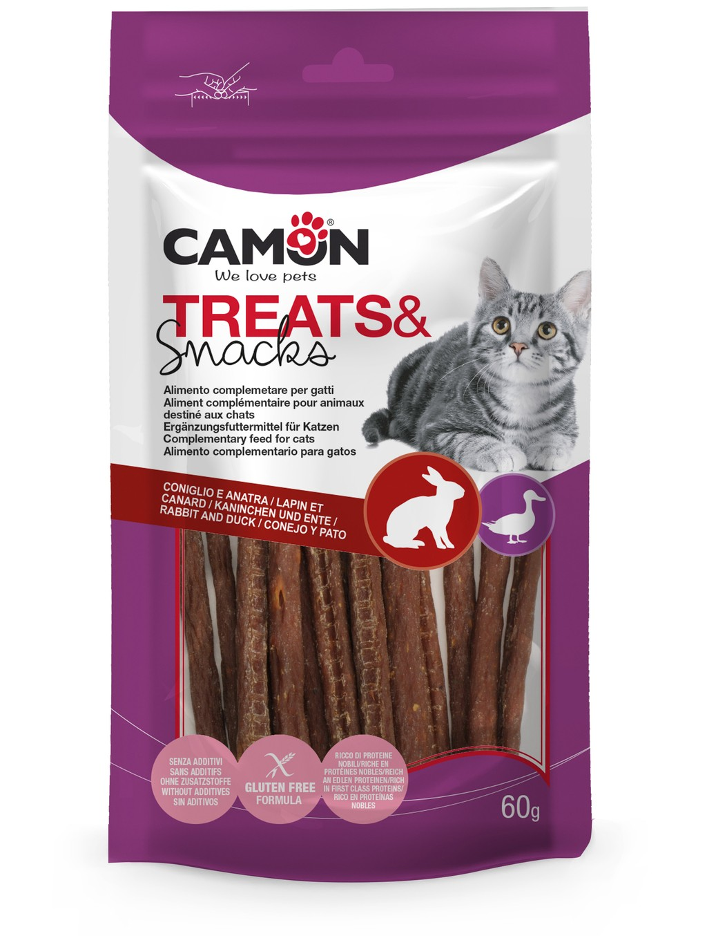 Camon Rabbit & Duck Sticks Cat Treats 60g | AF010/C