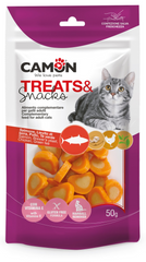 Camon Soft Salmon & Chicken Hearts Cat Treats 50g | AF203