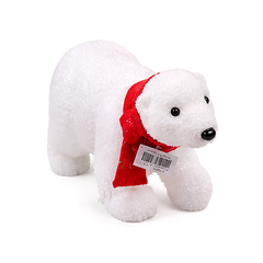 Christmas Polar Bear Decoration with Scarf