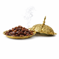 Ramadan Gold Dates Tray with Decorative Lid | AL1014