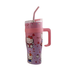 Kids Hello Kitty Handle Tumbler Cup with Straw & Lid – Pink | AL6620-20E