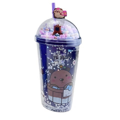 Capybara Spa Day Reusable Cold Cup with Dome Shaker Lid – Purple Aesthetic Tumbler | AL6620-4P