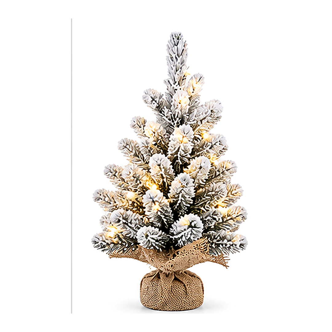 Snowy Christmas Tree Lamp with LED Lights - Medium | AL981