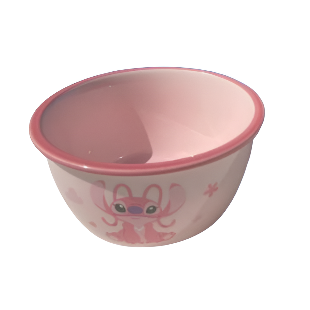 Cartoon Angel Face Ceramic Bowl Cute Kids Dining Bowl – Pink | ALYD23-085A