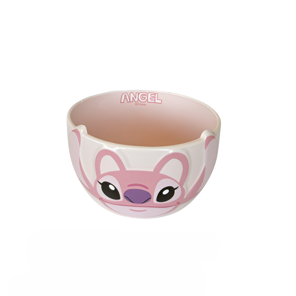 Cartoon Angel Ceramic Bowl Cute Kids Snack & Cereal Bowl – Pink | ALYD23-093A