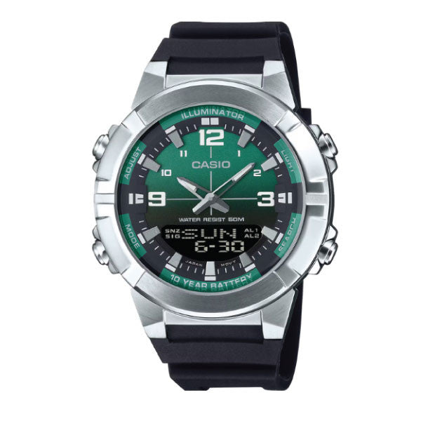 Casio Men Digital Watch - Black / Green | AMW-870A-3AVDF