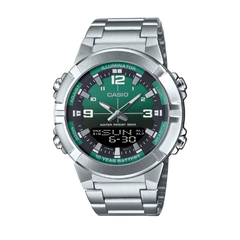 Casio Men Analog-Digital Watch - Green / Silver | AMW-870DA-3AVDF