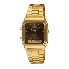 Casio Unisex Vintage 2H Watch - Gold / Brown | AQ-230GA-5AMQYDF