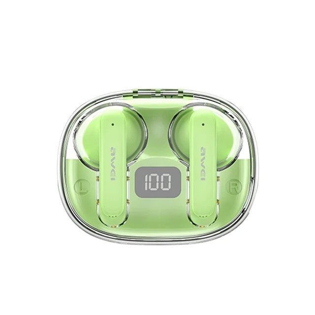 AWEI Wireless Earbuds BT With Charging Case And Noise Cancellation Green | T86